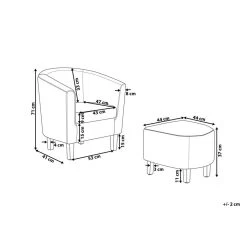Beliani Cocktailstoel HOLDEN - Grijs Polyester 8 Beliani Cocktailstoel HOLDEN - Grijs Polyester -ZitMeester ComfortDesign 00019541285e4a35b0061cdbae70a4d7 1