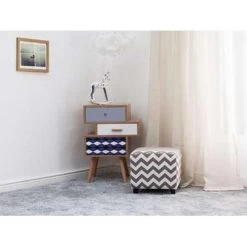 Beliani Poef KANSAS - Grijs Katoen -ZitMeester ComfortDesign 03a2ffd25414436d853f286f20a365c1