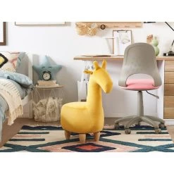 Beliani Dierenhocker GIRAFFE - Geel Fluweel -ZitMeester ComfortDesign 05f25196bce44da8855ddb5681e90621