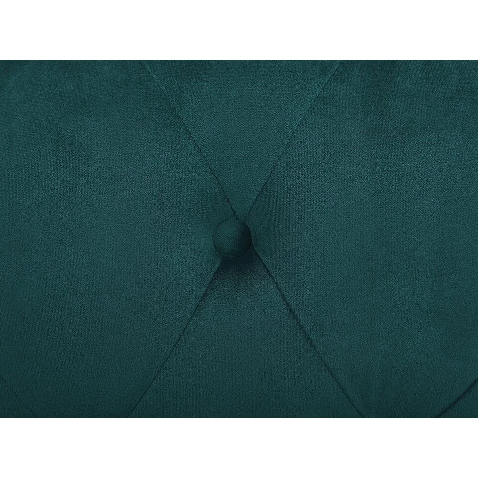 Beliani Driezitsbank - CHESTERFIELD Groen Fluweel 4 Beliani Driezitsbank - CHESTERFIELD Groen Fluweel - Image 2