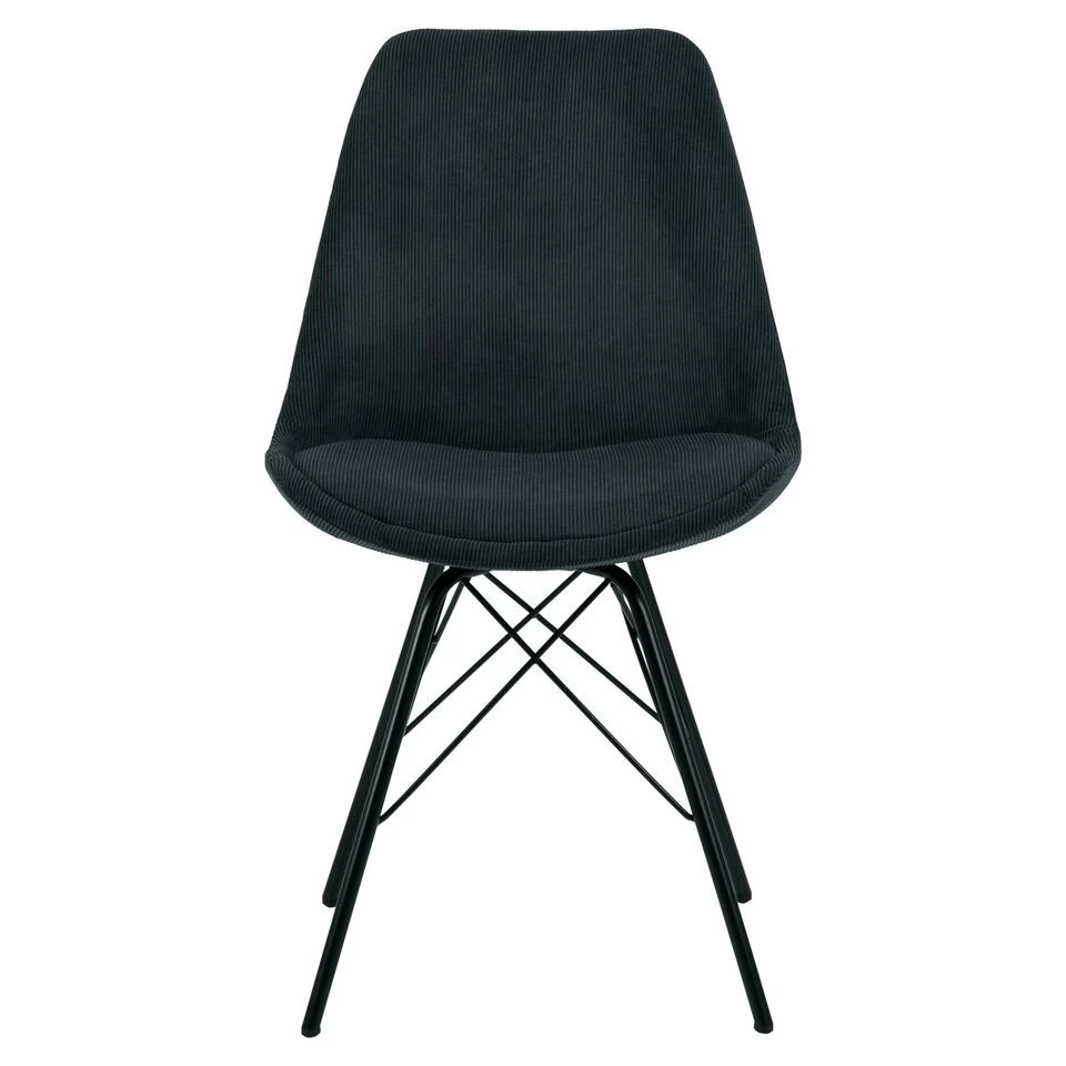 Sohome Eetkamerstoel - Set Van 2 - Sandro - Rib - Antraciet 4 Sohome Eetkamerstoel - Set Van 2 - Sandro - Rib - Antraciet - Image 2