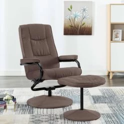 VidaXL Fauteuil Verstelbaar Met Voetenbankje Stof Bruin 7 VidaXL Fauteuil Verstelbaar Met Voetenbankje Stof Bruin -ZitMeester ComfortDesign 0ccd26d2c24247babe149bf3bb420f0e