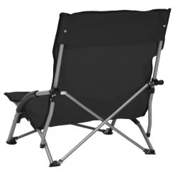 VidaXL Strandstoelen 2 St Inklapbaar Stof Zwart -ZitMeester ComfortDesign 0d05da67aff04d5cba03595dfb4b7577