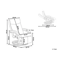 Beliani TV-fauteuil MIGHT - Zwart Kunstleer -ZitMeester ComfortDesign 0d1e5ae9ae6b4dd1a07a5e4ae4ec20ac