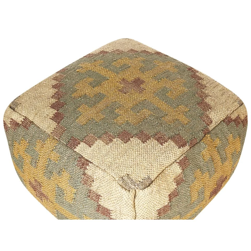 Beliani Poef SARON - Groen Jute 6 Beliani Poef SARON - Groen Jute - Image 4