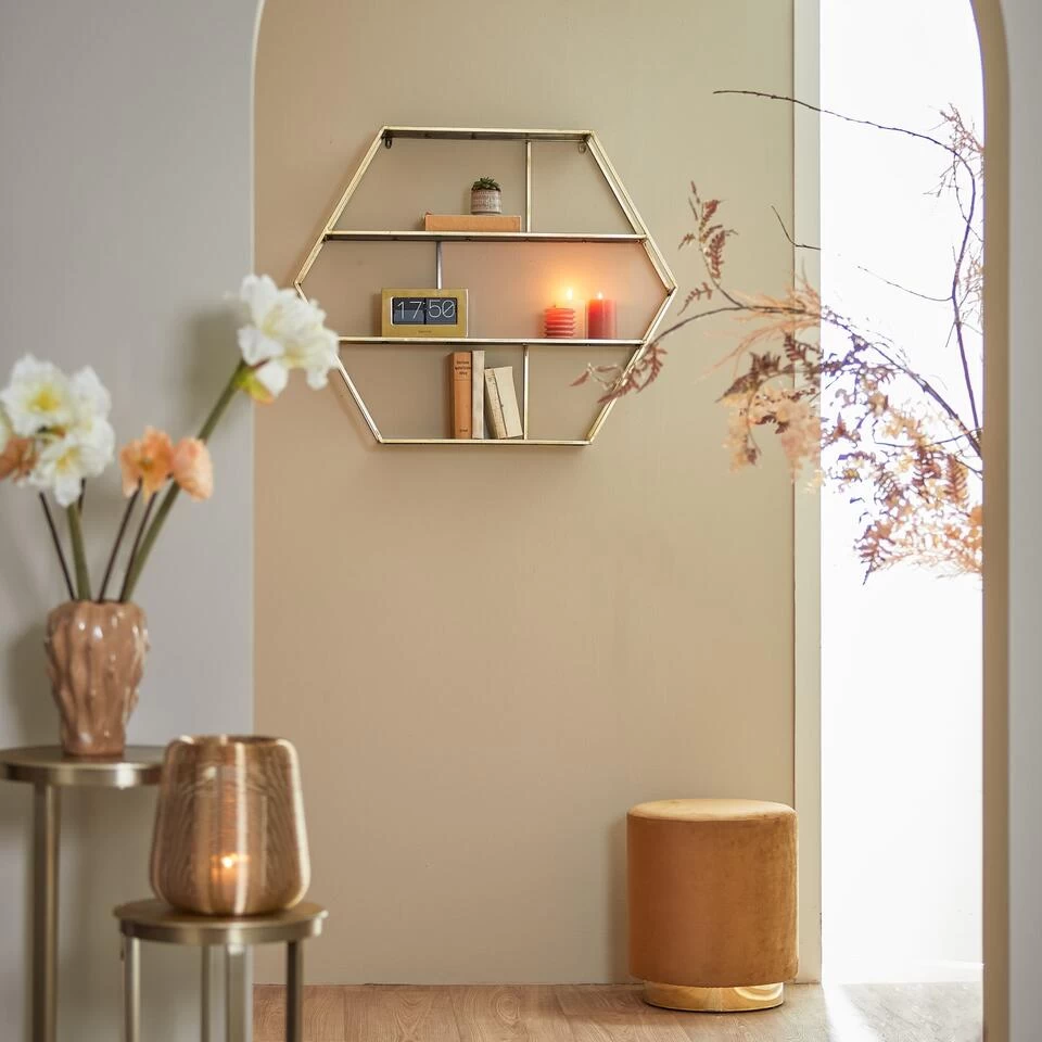 Poef Nadien - Velvet Karamel - Ø40cm 4 Poef Nadien - Velvet Karamel - Ø40cm - Image 2