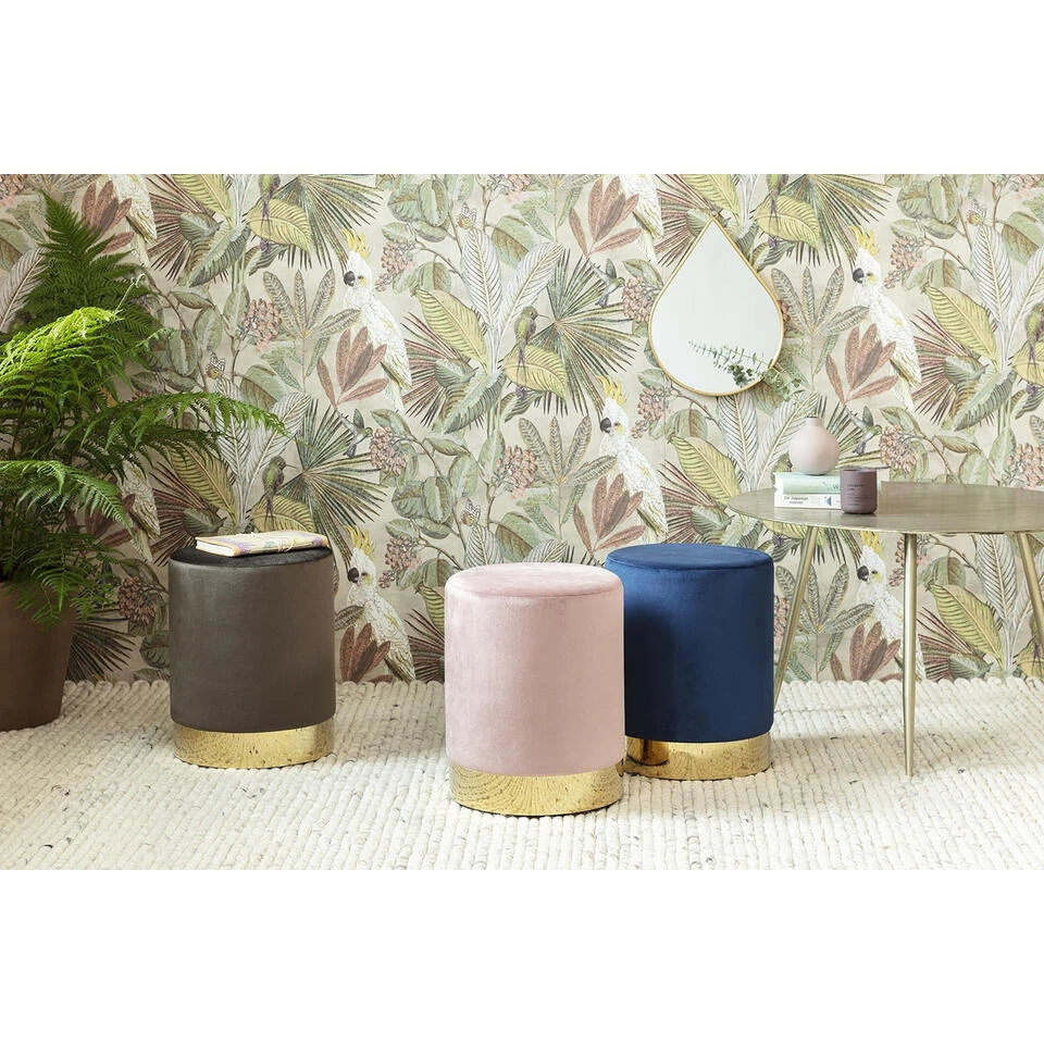 Lifa Living Belle Poef Donkergrijs 4 Lifa Living Belle Poef Donkergrijs - Image 2