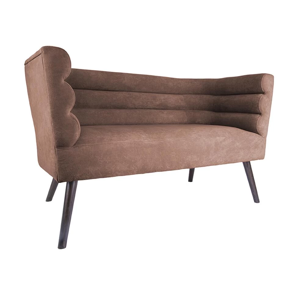 Leitmotiv Bank Explicit - Suede Look Chocolade Bruin - 128x71x74cm 6 Leitmotiv Bank Explicit - Suede Look Chocolade Bruin - 128x71x74cm - Image 4