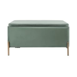 Leitmotiv Bank Snog XL - Velvet Jade Groen, Goud Geverfde Poten - 90x45x45cm 8 Leitmotiv Bank Snog XL - Velvet Jade Groen, Goud Geverfde Poten - 90x45x45cm -ZitMeester ComfortDesign 1000022706 0110