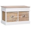 VidaXL Halbank 70x35x45 Cm Paulowniahout 2 VidaXL Halbank 70x35x45 Cm Paulowniahout -ZitMeester ComfortDesign 1000026810