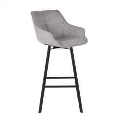 Giga Meubel Barkruk Grijs - Zithoogte 74cm - Metaal & Stof - Barkruk Shannon 7 Giga Meubel Barkruk Grijs - Zithoogte 74cm - Metaal & Stof - Barkruk Shannon -ZitMeester ComfortDesign 1000027414 0101