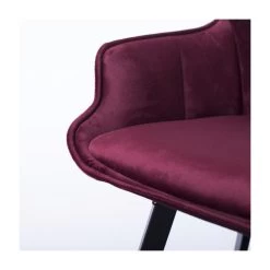 Giga Meubel Barkruk Velvet Rood - Draaibaar - 49x53x102cm - Barkruk Shannon -ZitMeester ComfortDesign 1000027444 0102