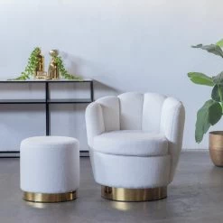 Giga Meubel Teddy Poef Wit - Met Gouden Onderstel - Poef Quinty 7 Giga Meubel Teddy Poef Wit - Met Gouden Onderstel - Poef Quinty -ZitMeester ComfortDesign 1000027539 0101