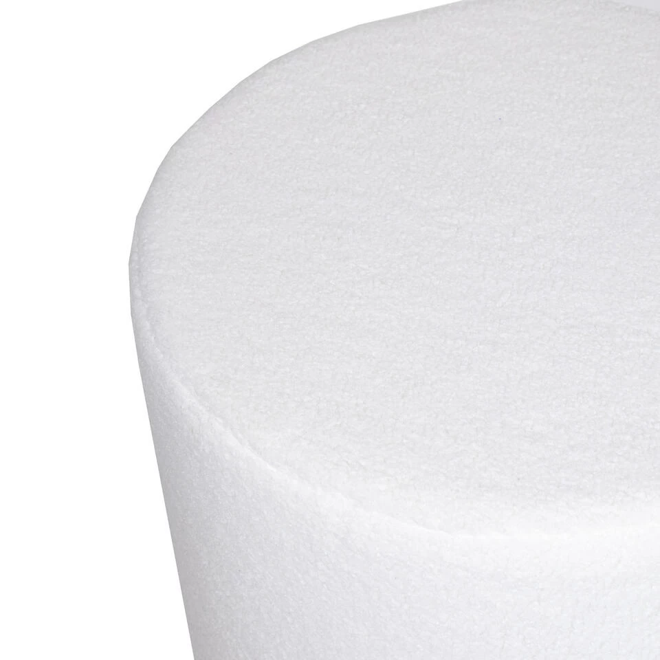 Giga Meubel Teddy Poef Wit - Met Gouden Onderstel - Poef Quinty 5 Giga Meubel Teddy Poef Wit - Met Gouden Onderstel - Poef Quinty - Image 3