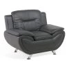 Beliani Fauteuil LEIRA - Grijs Kunstleer 2 Beliani Fauteuil LEIRA - Grijs Kunstleer -ZitMeester ComfortDesign 1000027698
