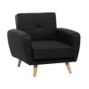 Beliani Fauteuil FLORLI - Zwart Polyester 2 Beliani Fauteuil FLORLI - Zwart Polyester -ZitMeester ComfortDesign 1000027745