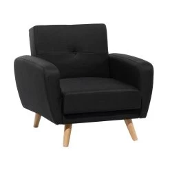 Beliani Fauteuil FLORLI - Zwart Polyester