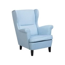 Beliani Oorfauteuil ABSON - Blauw Polyester