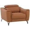 Beliani Fauteuil NARWIK - Bruin Kunstleer, Leer -ZitMeester ComfortDesign 1000027816