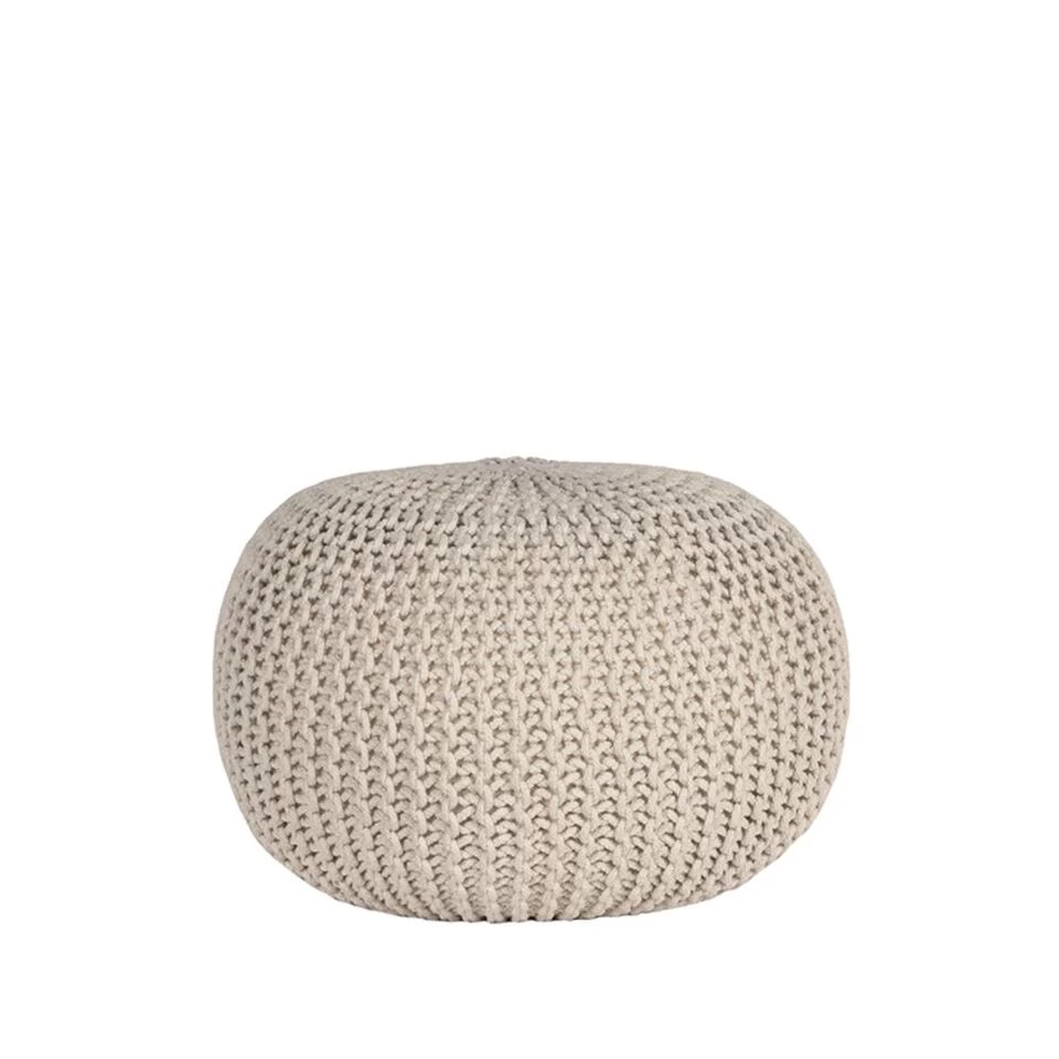LABEL51 Poef Knitted - Naturel - Katoen - M 3 LABEL51 Poef Knitted - Naturel - Katoen - M