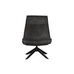 WOOOD Skyler Draaifauteuil - Kunstleer - Zwart - 94x67x85 -ZitMeester ComfortDesign 1000031095 0102