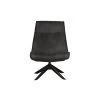 WOOOD Skyler Draaifauteuil - Kunstleer - Zwart - 94x67x85 -ZitMeester ComfortDesign 1000031095