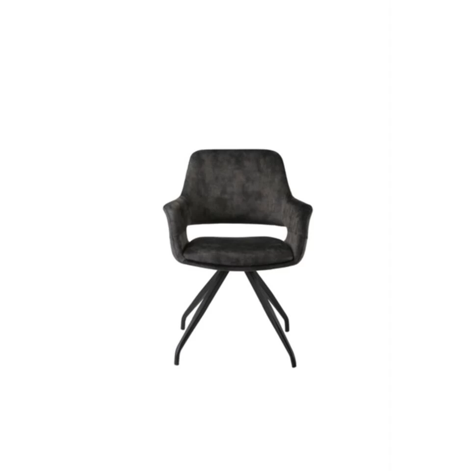 Livingfurn - Eetkamerstoel Capp Olijf - Stof - 61x61x83,5 3 Livingfurn - Eetkamerstoel Capp Olijf - Stof - 61x61x83,5