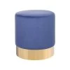 Beliani Poef SOPHIA - Blauw Fluweel 1 Beliani Poef SOPHIA - Blauw Fluweel -ZitMeester ComfortDesign 1000038626