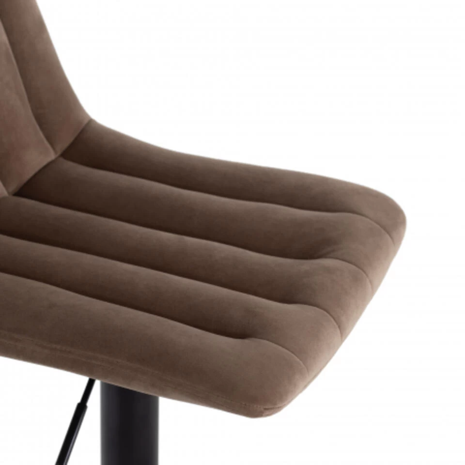 Giga Meubel Barstoel Velvet Champagne - Verstelbaar - Staal - Juul 5 Giga Meubel Barstoel Velvet Champagne - Verstelbaar - Staal - Juul - Image 3