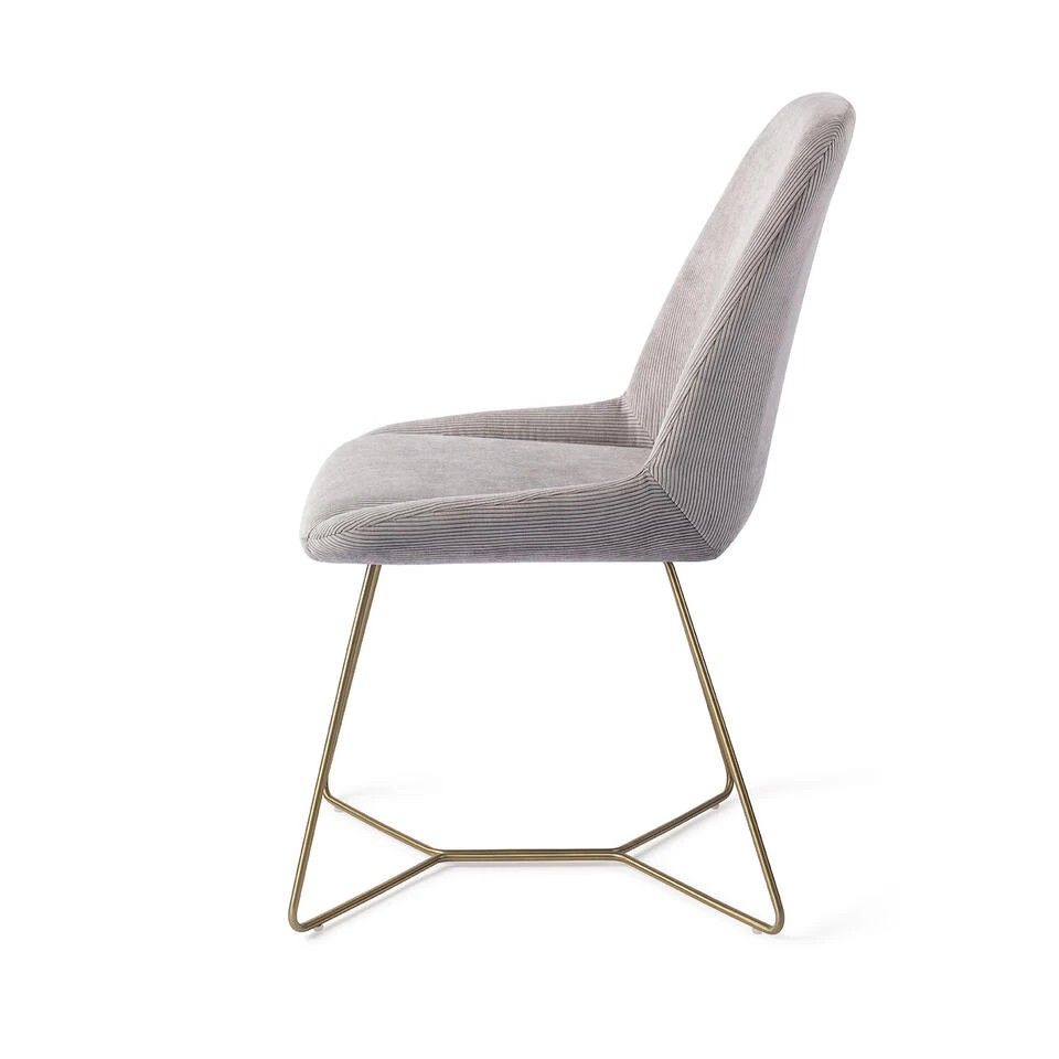 Urban Lifestyle Eetkamerstoel Lyndon - Grey, H Frame Goud 5 Urban Lifestyle Eetkamerstoel Lyndon - Grey, H Frame Goud - Image 3