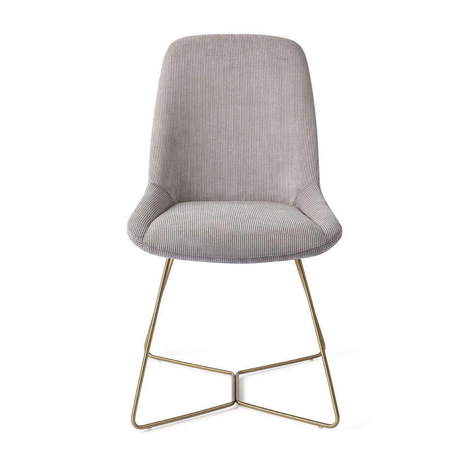 Urban Lifestyle Eetkamerstoel Lyndon - Grey, H Frame Goud 3 Urban Lifestyle Eetkamerstoel Lyndon - Grey, H Frame Goud