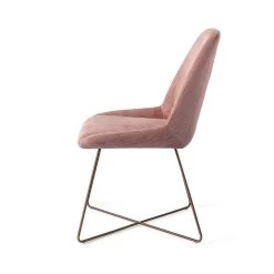 Urban Lifestyle Eetkamerstoel Lyndon - Pink, X Frame Brons -ZitMeester ComfortDesign 1000040655 0102