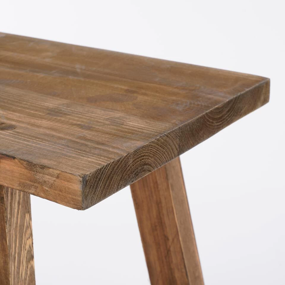 Mica Decorations Bold Houten Bankje - L80 Cm - Gerecycled Hout 4 Mica Decorations Bold Houten Bankje - L80 Cm - Gerecycled Hout - Image 2