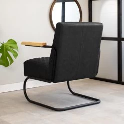 Industriële Fauteuil Lars Zwart - Kunstleder - Zwart -ZitMeester ComfortDesign 1000041922 0102