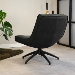 Industriële Draaibare Fauteuil Antraciet Tommy Eco Leer - Leder - Grijs 8 Industriële Draaibare Fauteuil Antraciet Tommy Eco Leer - Leder - Grijs -ZitMeester ComfortDesign 1000041970 0102