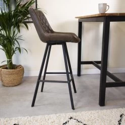 Industriële Barkruk Juno Taupe - Zithoogte 70 Cm - Kunstleder - Taupe 7 Industriële Barkruk Juno Taupe - Zithoogte 70 Cm - Kunstleder - Taupe -ZitMeester ComfortDesign 1000042371 0101