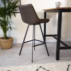 Industriële Barkruk Juno Taupe - Zithoogte 70 Cm - Kunstleder - Taupe 8 Industriële Barkruk Juno Taupe - Zithoogte 70 Cm - Kunstleder - Taupe -ZitMeester ComfortDesign 1000042371 0102