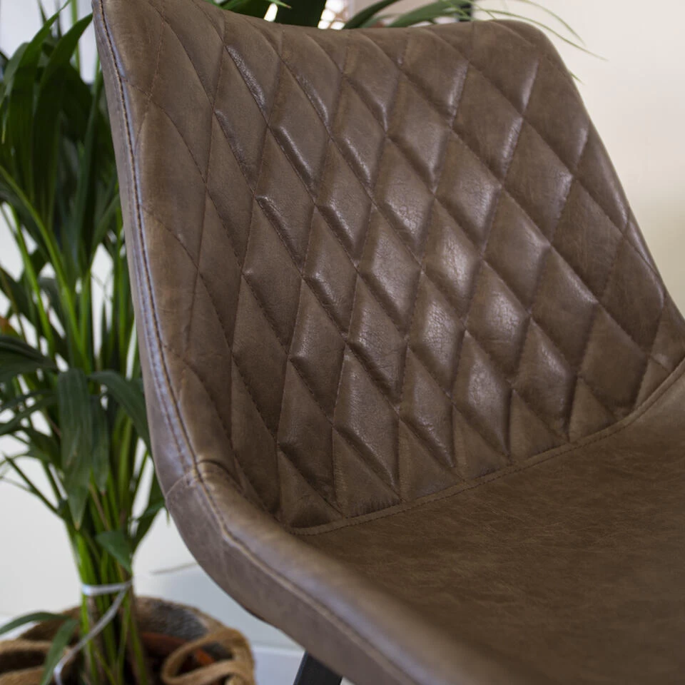 Industriële Barkruk Juno Taupe - Zithoogte 70 Cm - Kunstleder - Taupe 6 Industriële Barkruk Juno Taupe - Zithoogte 70 Cm - Kunstleder - Taupe - Image 4