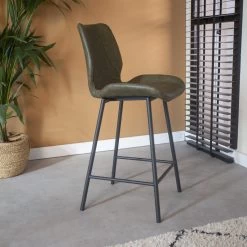 Industriële Barkruk Beau Groen - Zithoogte 67 Cm - Kunstleder - Groen 7 Industriële Barkruk Beau Groen - Zithoogte 67 Cm - Kunstleder - Groen -ZitMeester ComfortDesign 1000042379 0101