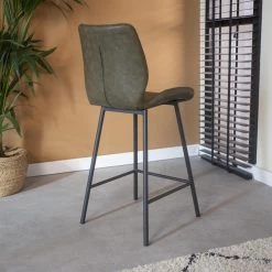 Industriële Barkruk Beau Groen - Zithoogte 67 Cm - Kunstleder - Groen 8 Industriële Barkruk Beau Groen - Zithoogte 67 Cm - Kunstleder - Groen -ZitMeester ComfortDesign 1000042379 0102