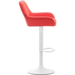 CLP Barkruk Braga Wit Frame Kunstleer - Rood -ZitMeester ComfortDesign 1000043263 0102