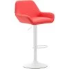 CLP Barkruk Braga Wit Frame Kunstleer - Rood 2 CLP Barkruk Braga Wit Frame Kunstleer - Rood -ZitMeester ComfortDesign 1000043263