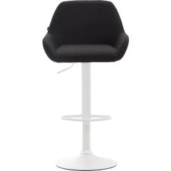 CLP Barkruk Braga Wit Frame Stof - Zwart -ZitMeester ComfortDesign 1000043308 0101