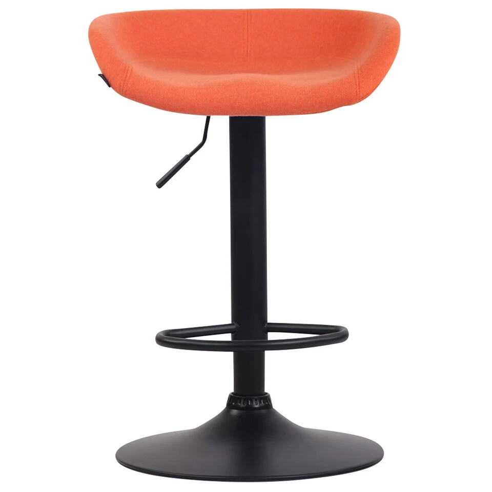 CLP Barkruk Anaheim Zwart Frame Vilt - Oranje 4 CLP Barkruk Anaheim Zwart Frame Vilt - Oranje - Image 2