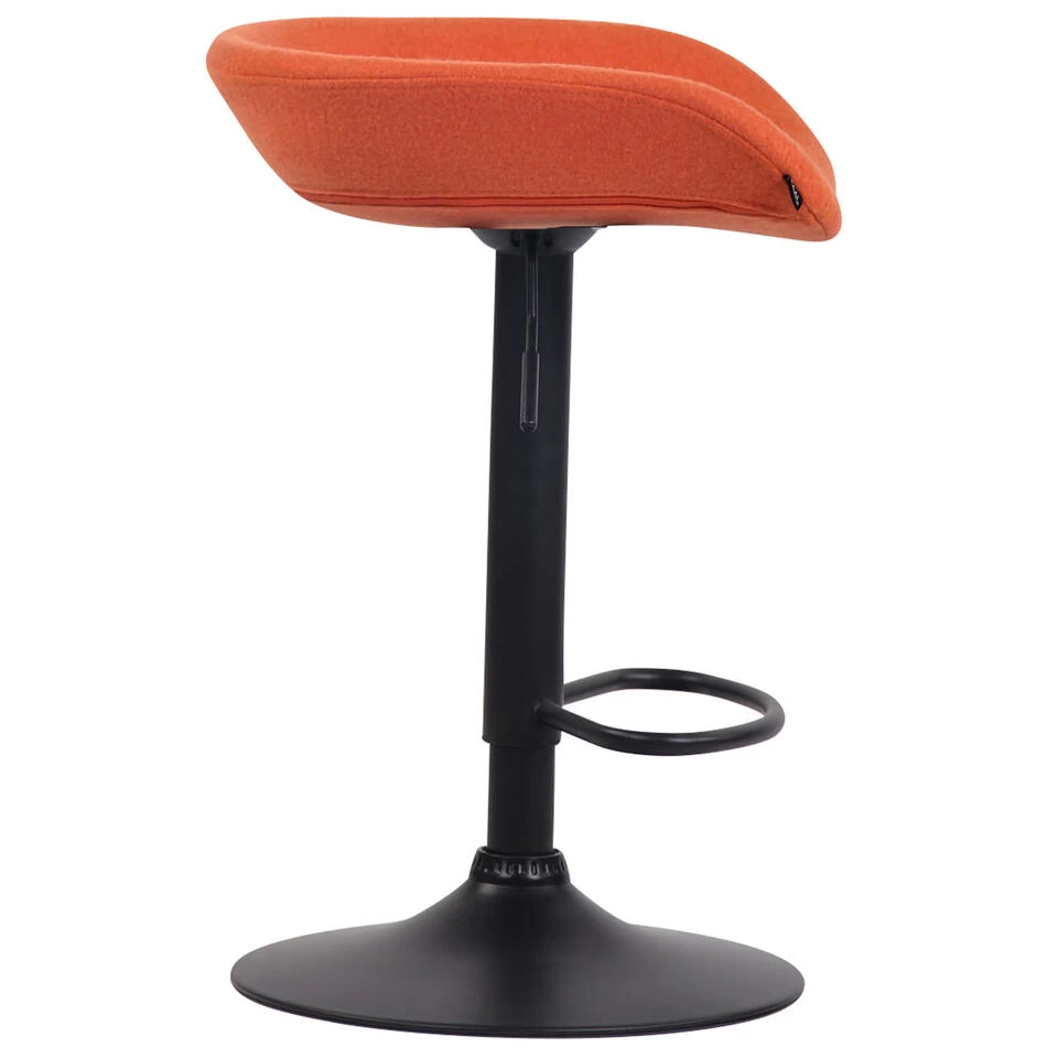 CLP Barkruk Anaheim Zwart Frame Vilt - Oranje 5 CLP Barkruk Anaheim Zwart Frame Vilt - Oranje - Image 3