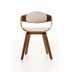 CLP Eetkamerstoel Kingston Walnoot Frame Stof - Crème 7 CLP Eetkamerstoel Kingston Walnoot Frame Stof - Crème -ZitMeester ComfortDesign 1000043408 0101
