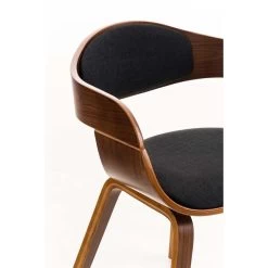 CLP Eetkamerstoel Kingston Walnoot Frame Stof - Zwart 9 CLP Eetkamerstoel Kingston Walnoot Frame Stof - Zwart -ZitMeester ComfortDesign 1000043428 0103