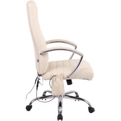 Clp Bureaustoel Valais Met Massage Functie Stof - Crème -ZitMeester ComfortDesign 1000046399 0102