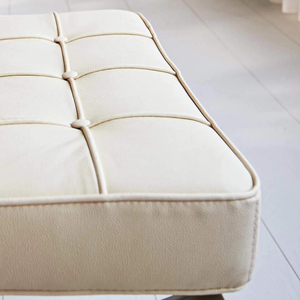 Expo Hocker Creme Premium Leer - Leder - Crème 6 Expo Hocker Creme Premium Leer - Leder - Crème - Image 4