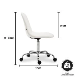 Xairo Rome - Bureaustoel - Kunstleer - Wit 8 Xairo Rome - Bureaustoel - Kunstleer - Wit -ZitMeester ComfortDesign 1000050217 0103